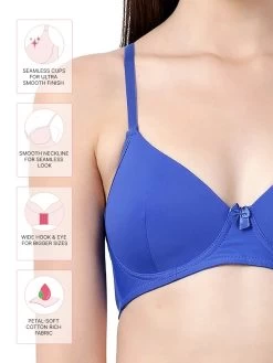 Susie Royal Blue All Day Comfort Padded Everyday Bra 9 Susie Royal Blue All Day Comfort Padded Everyday Bra -Shyaway sq1019 royalblue fea