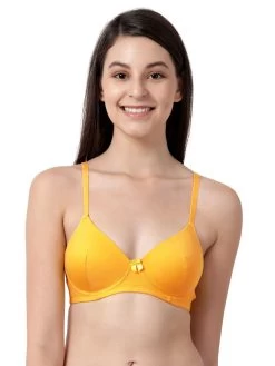 Susie Yellow Casual Padded Everyday Bra
