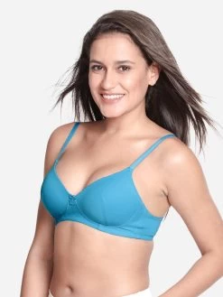 Susie Sky Blue Casual Padded Everyday Bra -Shyaway sq1095 skyblue 02