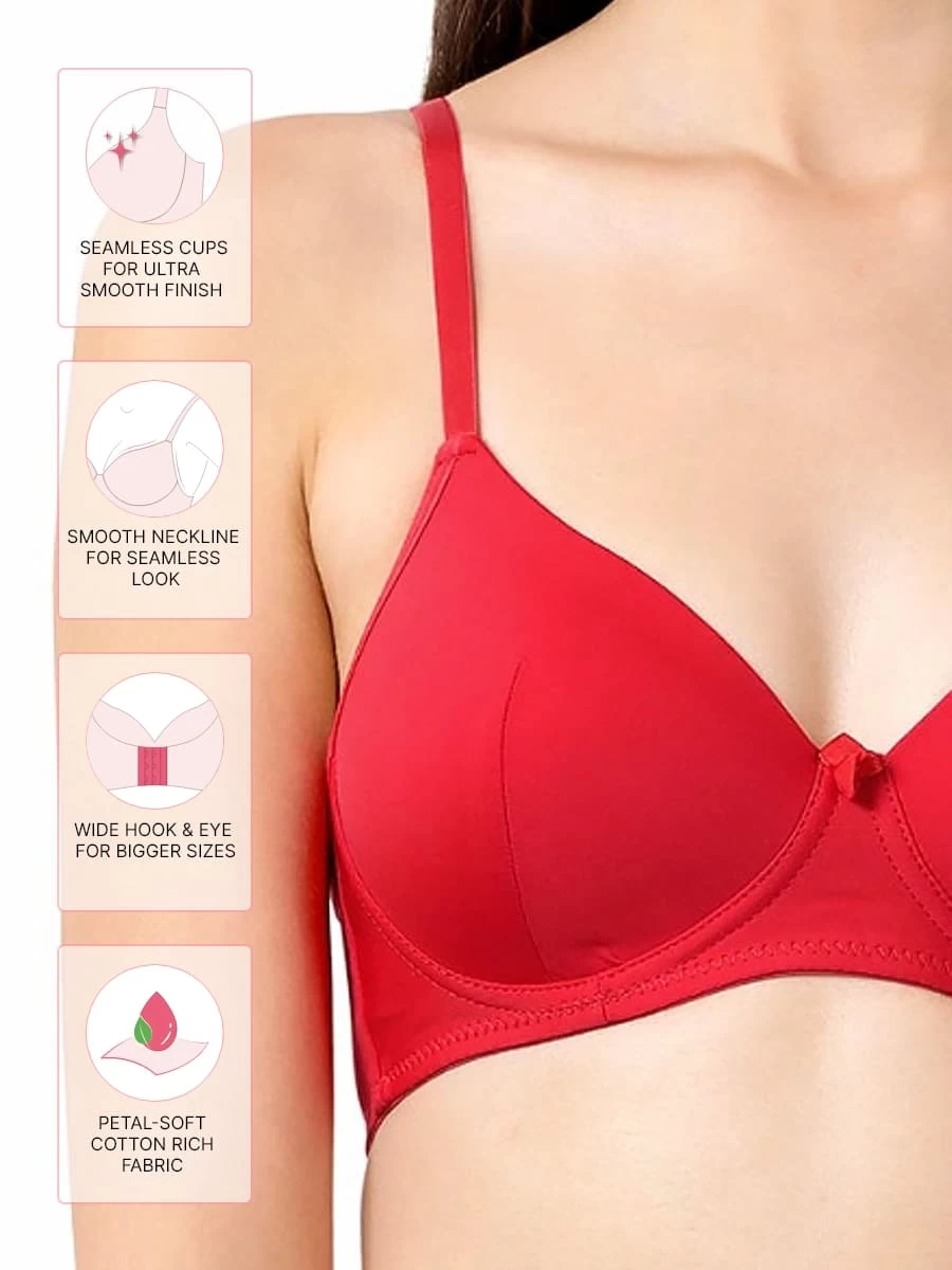 Susie Red Casual Padded Everyday Bra 4 Susie Red Casual Padded Everyday Bra - Image 2