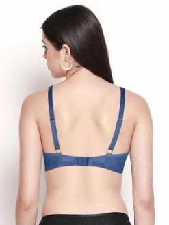Taabu Dejavu Blue Padded Wirefree Everyday T Shirt Bra -Shyaway st001 dejavublue 03