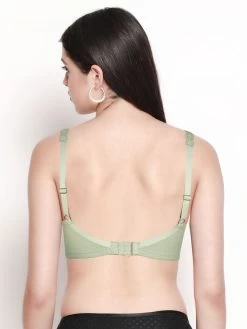 Taabu Bay Green Lace Strap Padded Wirefree T Shirt Bra -Shyaway st006 baygreen 02 1