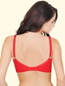 Taabu Lava Red Everyday Padded Wirefree Full Cup T-shirt Bra -Shyaway st007 moltenlava 2