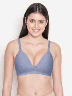 Taabu Jacaranda Blue Lace Cup Padded Wirefree Bra