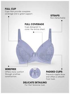 Taabu Jacaranda Blue Lace Cup Padded Wirefree Bra -Shyaway st014 jacaranda 5