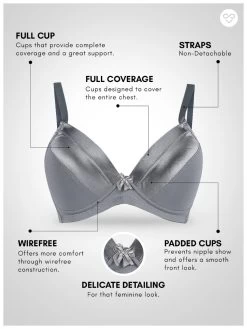 Taabu Monument Grey Everyday Satin Finish Padded Wirefree Bra 10 Taabu Monument Grey Everyday Satin Finish Padded Wirefree Bra -Shyaway st015 monumentgrey 5
