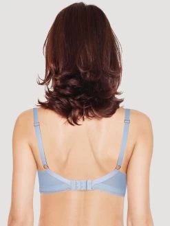 Taabu Delicate Blue Everyday Plunge Padded Wirefree Bra -Shyaway st016 delicateblue 2