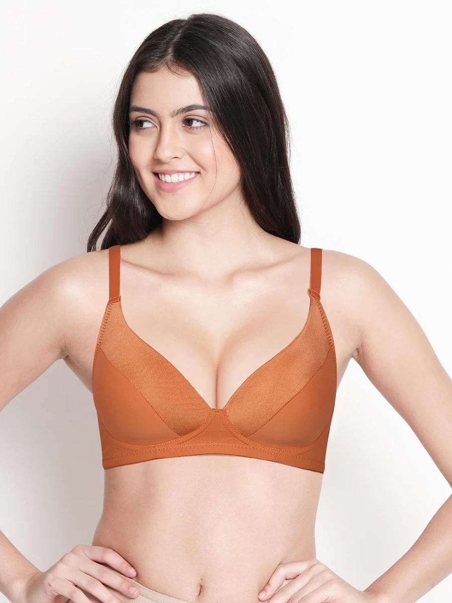 Taabu Coral Reef Satin Cup Padded Wirefree Plunge Bra 3 Taabu Coral Reef Satin Cup Padded Wirefree Plunge Bra