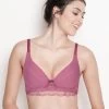 Taabu Dusky Orchid Padded Wirefree Bottom Lace Plunge Bra -Shyaway st018 duskyorchid 01 1