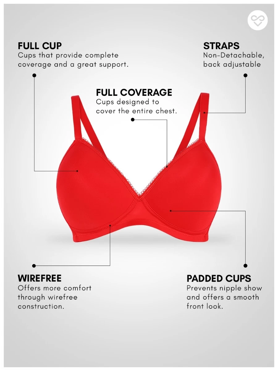 Taabu Lava Red Everyday Seamless Cup Wirefree T-shirt Bra 5 Taabu Lava Red Everyday Seamless Cup Wirefree T-shirt Bra - Image 3