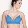 Susie Blue Printed Cotton Padded Everyday Bra