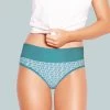 Susie White Light Blue Floral Print High Waist Hipster Panty -Shyaway su084p whitelightblue 1