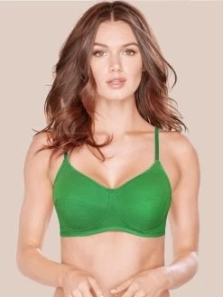 Susie SPECTRA Green Soft Wirefree Three Part Cup Unpadded Everyday Bra