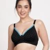 Susie BlackBeauty Blue Polka Printed 3/4th Coverage Bra -Shyaway su172 bluedot front