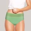 Susie Green Solid Cotton High Waist Hipster Panty