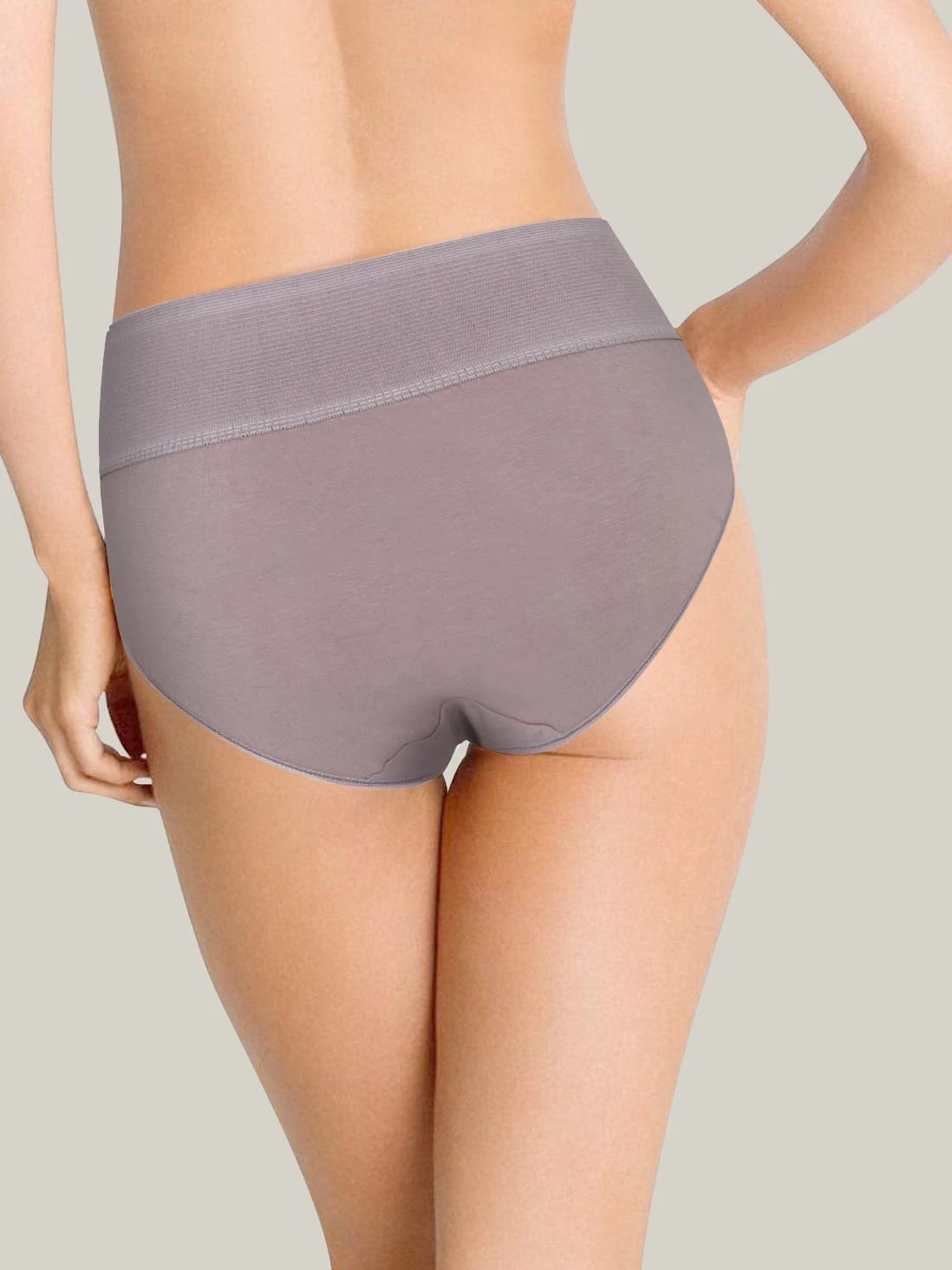 Susie Storm Front Grey Solid Cotton High Waist Hipster Panty 4 Susie Storm Front Grey Solid Cotton High Waist Hipster Panty - Image 2
