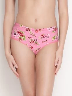 Susie CandyPink Floral Print Full Coverage Hipster Panty