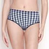 Susie Navy Blue Check Print Full Coverage Hipster Panty