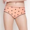 Susie Peach Grey Polka Print Full Coverage Hipster Panty -Shyaway su436p peachgrey 01