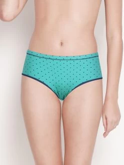 Susie Green Blue Polka Dot Full Coverage Hipster Panty