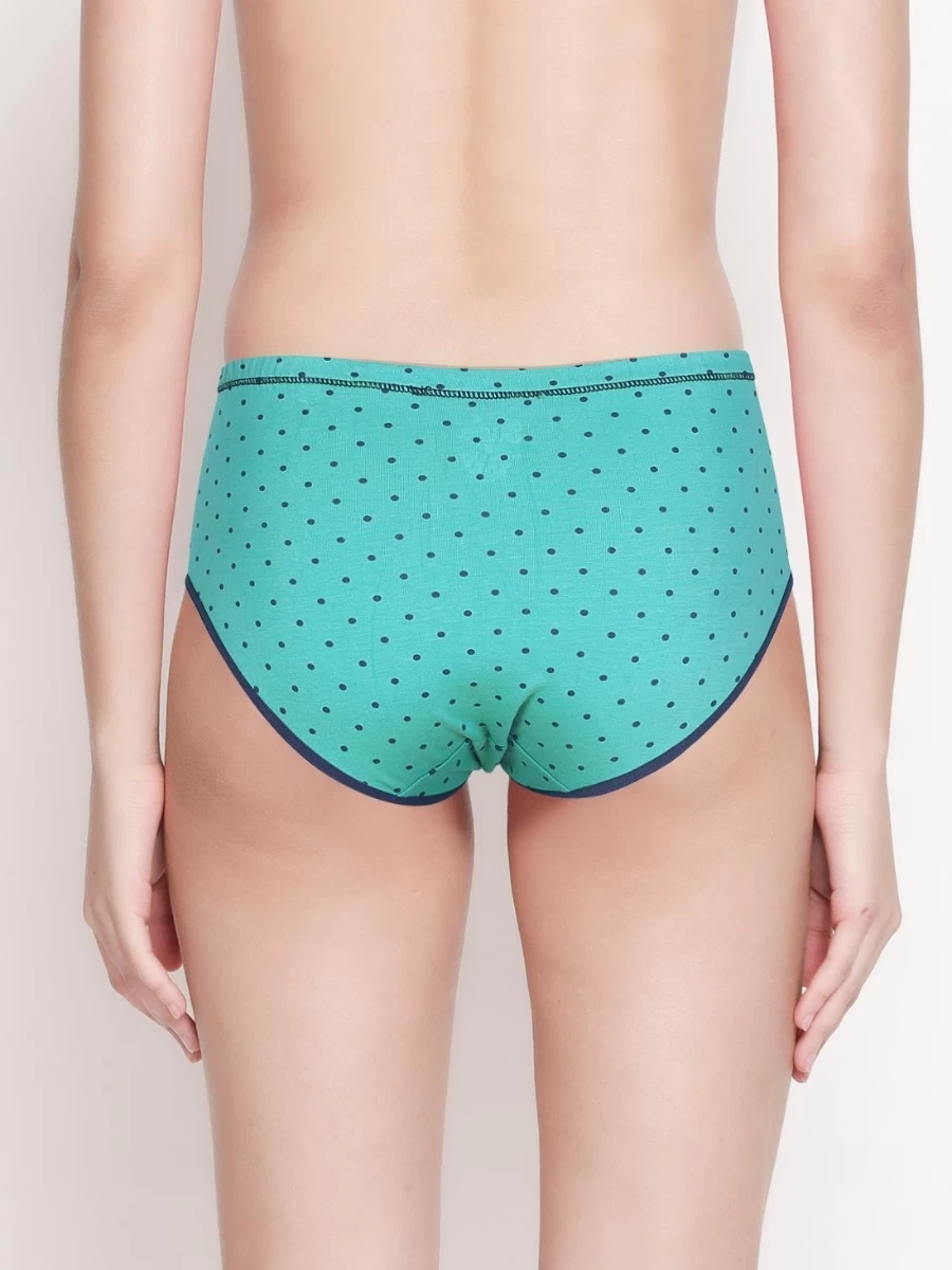 Susie Green Blue Polka Dot Full Coverage Hipster Panty 4 Susie Green Blue Polka Dot Full Coverage Hipster Panty - Image 2