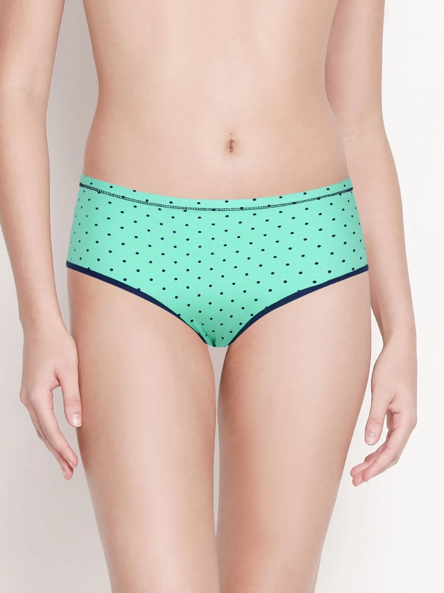 Susie Biscay Green Polka Dot Full Coverage Hipster Panty 3 Susie Biscay Green Polka Dot Full Coverage Hipster Panty