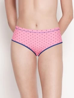 Susie Candy Pink Polka Dot Full Coverage Hipster Panty