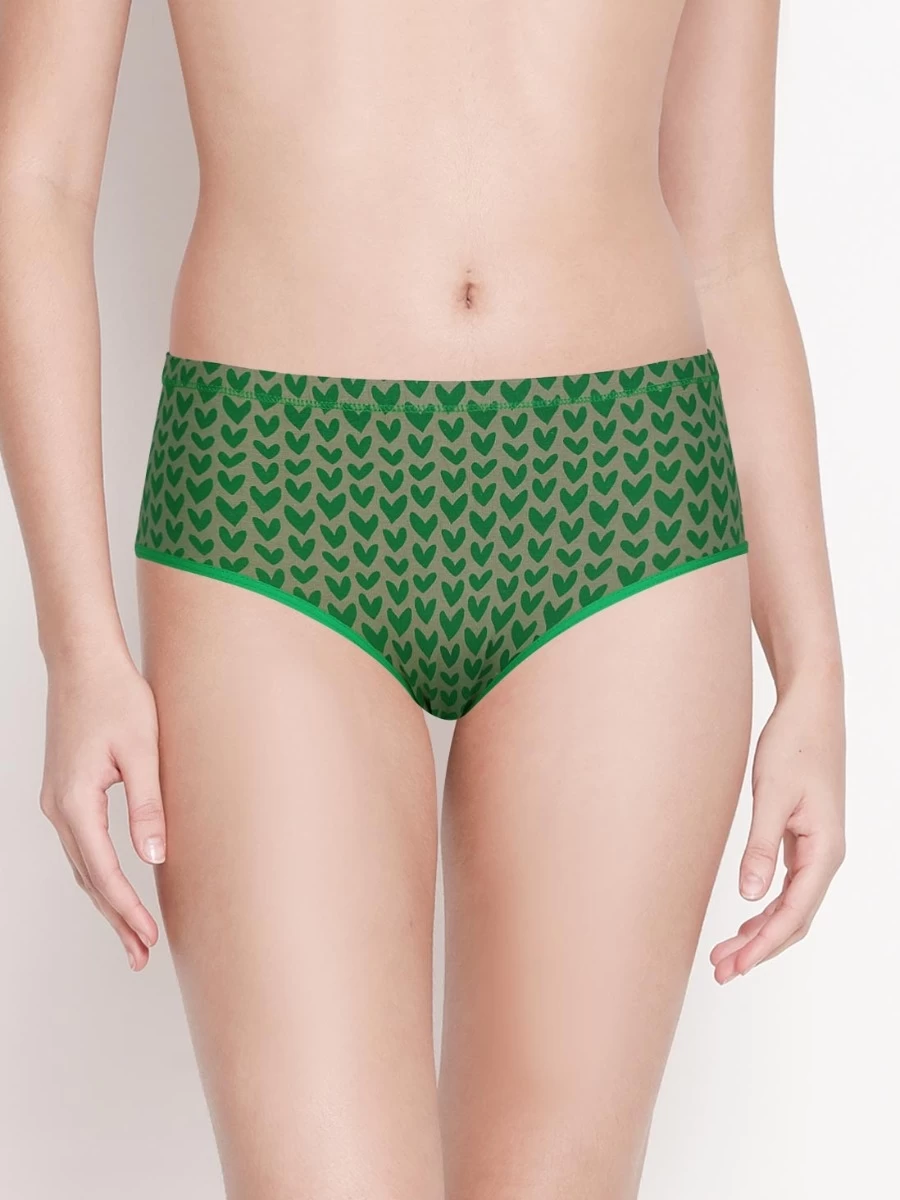 Susie Jadesheen Green Heart Printed Hipster Panty 3 Susie Jadesheen Green Heart Printed Hipster Panty