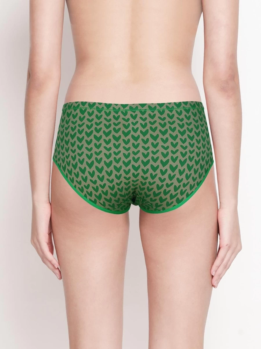Susie Jadesheen Green Heart Printed Hipster Panty 4 Susie Jadesheen Green Heart Printed Hipster Panty - Image 2