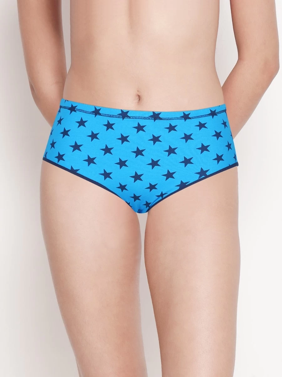 Susie Methyl Blue Star Printed Hipster Panty 3 Susie Methyl Blue Star Printed Hipster Panty