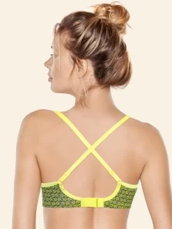 Susie Army Green Floral Printed Cotton Padded Bra -Shyaway susie army green floral printed cotton padded bra 1