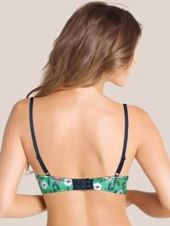 Susie Mint Green Navy Floral Printed T-shirt Bra -Shyaway susie mint green navy floral printed t shirt bra