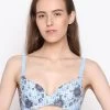 Shyaway Blue Geometric Paisely Print Seamless T-Shirt Bra -Shyaway sy91007 blue 1