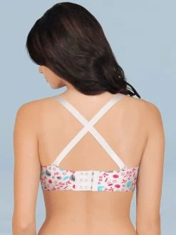 Shyaway HANA White Print Seamless T-Shirt Bra -Shyaway sy91027 white back 2