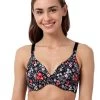 Shyaway HANA Black Red Flower Print Seamless T-Shirt Bra