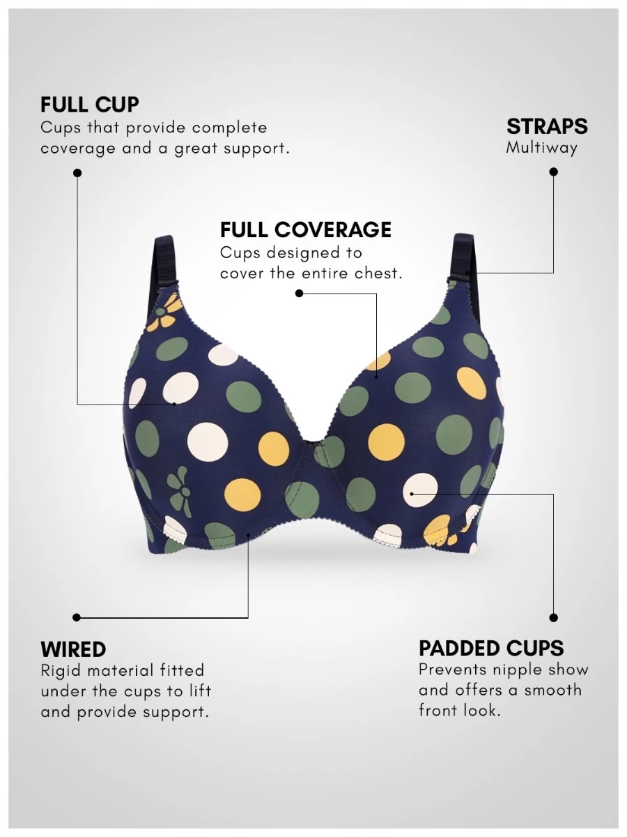 Shyaway HANA Ocean Blue Multicolour Print Seamless T Shirt Bra 4 Shyaway HANA Ocean Blue Multicolour Print Seamless T Shirt Bra - Image 2