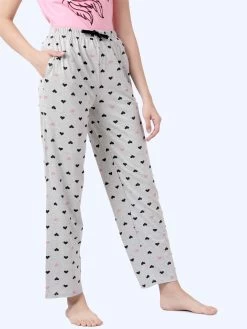 Shyaway Pink Grey Dreamer Print Nightwear Pyjama Set -Shyaway tgpj 007 pink grey 05