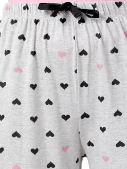 Shyaway Pink Grey Dreamer Print Nightwear Pyjama Set -Shyaway tgpj 007 pink grey 06