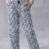 Shyaway Ocean Blue Leaf Print Full Length Pyjama Pants -Shyaway tgpjb01 oceancavern 1