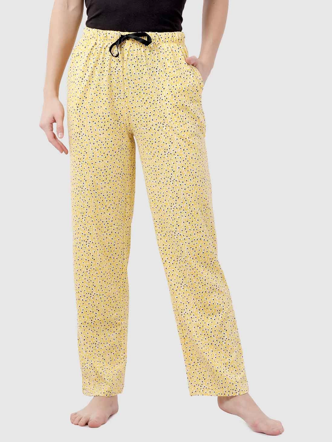 Shyaway Yellow Printed Nightwear Pyjama Pant 3 Shyaway Yellow Printed Nightwear Pyjama Pant