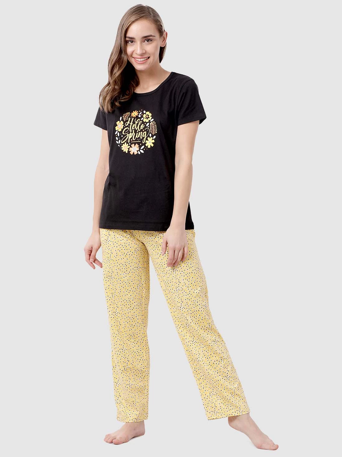 Shyaway Yellow Printed Nightwear Pyjama Pant 7 Shyaway Yellow Printed Nightwear Pyjama Pant - Image 5