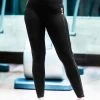 United Classic Black Side Seam Workout Leggings -Shyaway ucl102 black