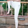 United Classic White Ankle Mesh Workout Leggings 2 United Classic White Ankle Mesh Workout Leggings -Shyaway ucl105 white
