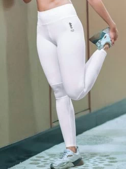 United Classic White Knee And Ankle Mesh Workout Leggings -Shyaway ucl108 white 2