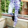United Classic Violet Abstract Print Workout Leggings 1 United Classic Violet Abstract Print Workout Leggings -Shyaway ucl304 violet