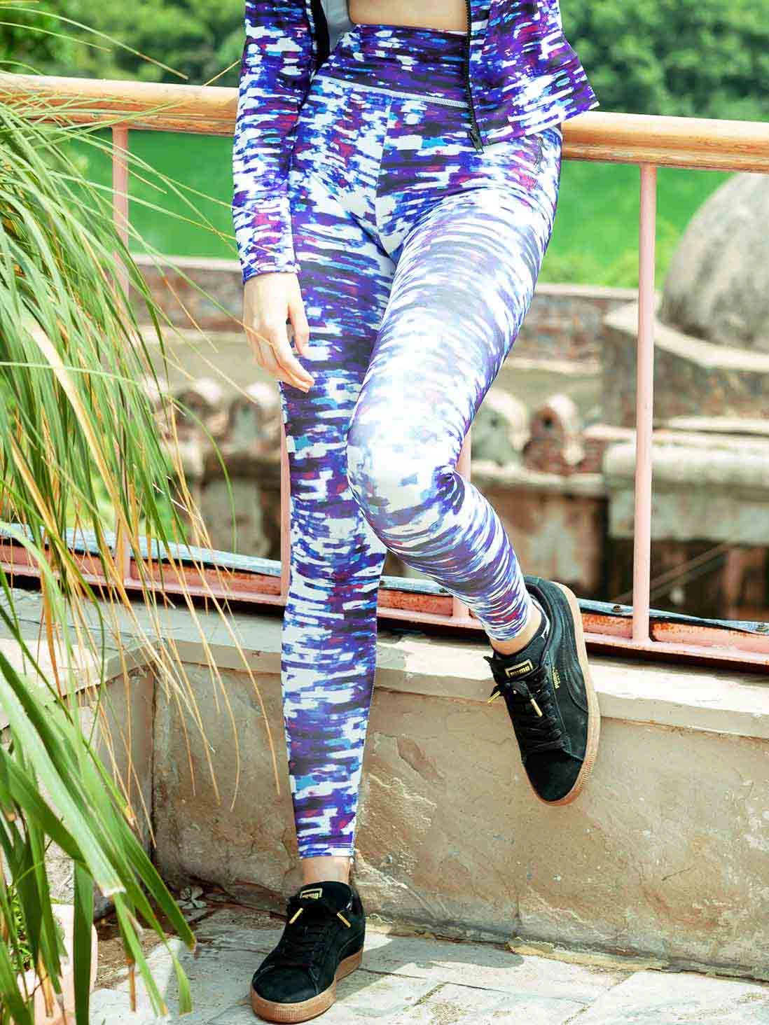 United Classic Violet Abstract Print Workout Leggings 5 United Classic Violet Abstract Print Workout Leggings - Image 3