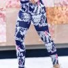 United Classic Blue White Bubble Pop Print Workout Leggings 2 United Classic Blue White Bubble Pop Print Workout Leggings -Shyaway ucl308 bluewhite