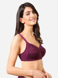 Van Heusen Pickled Beet Seamed Non Padded Support Bra 8 Van Heusen Pickled Beet Seamed Non Padded Support Bra -Shyaway vh22004 pickledbeet 02