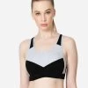 Van Heusen Grey Black Lightly Padded Medium Impact Sports Bra -Shyaway vh44004 greyblack 01
