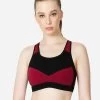 Van Heusen Wine Lightly Padded Medium Impact Sports Bra -Shyaway vh44004 wine 01